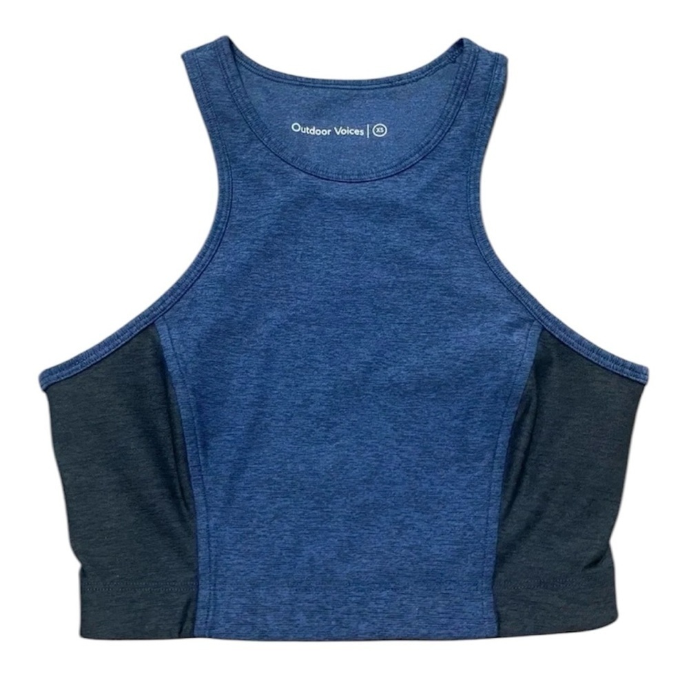 Outdoor Voices Cropped tank Sports bra. Navy Blue Size XS